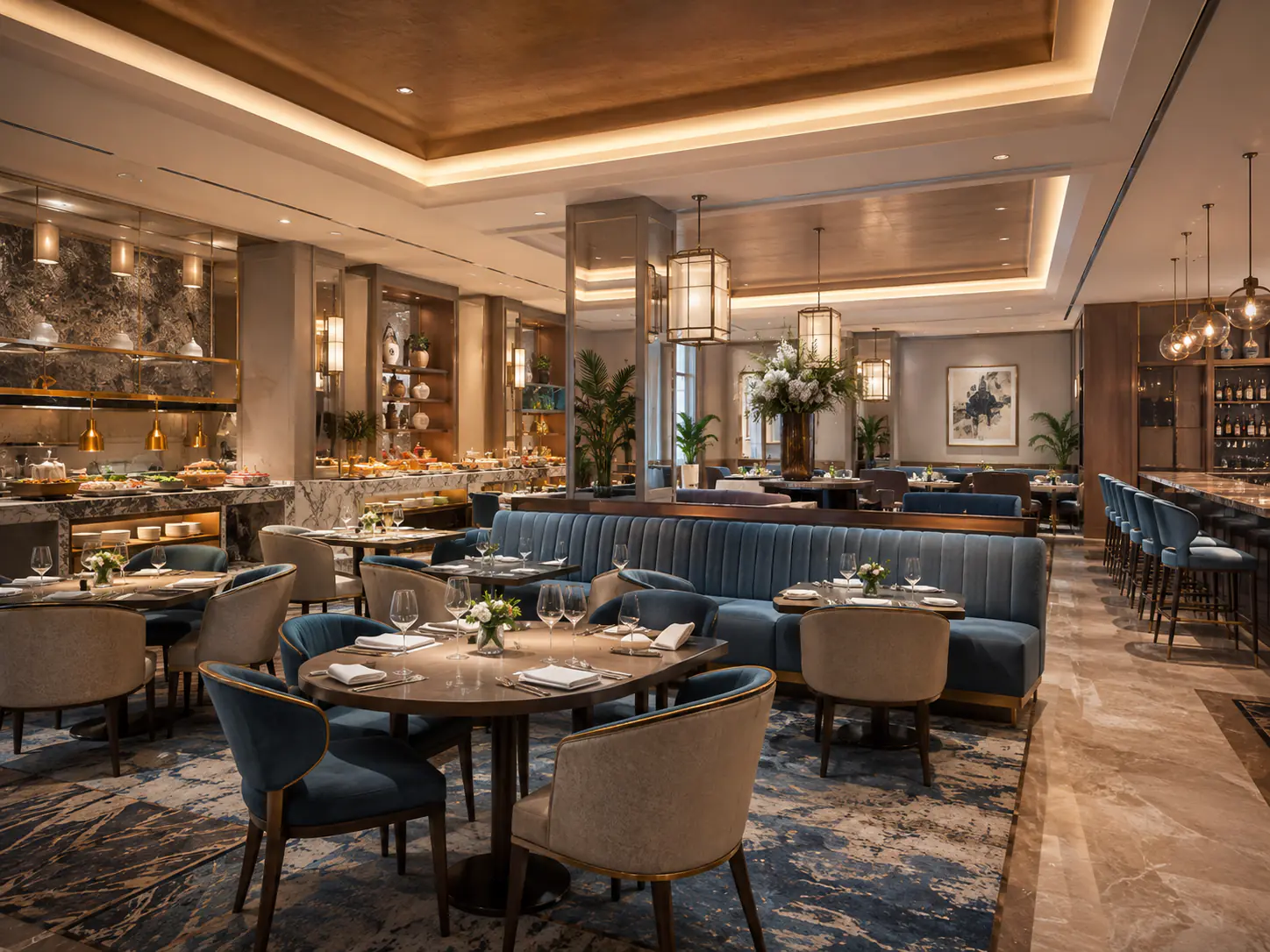 Complete hotel restaurant furniture package installation