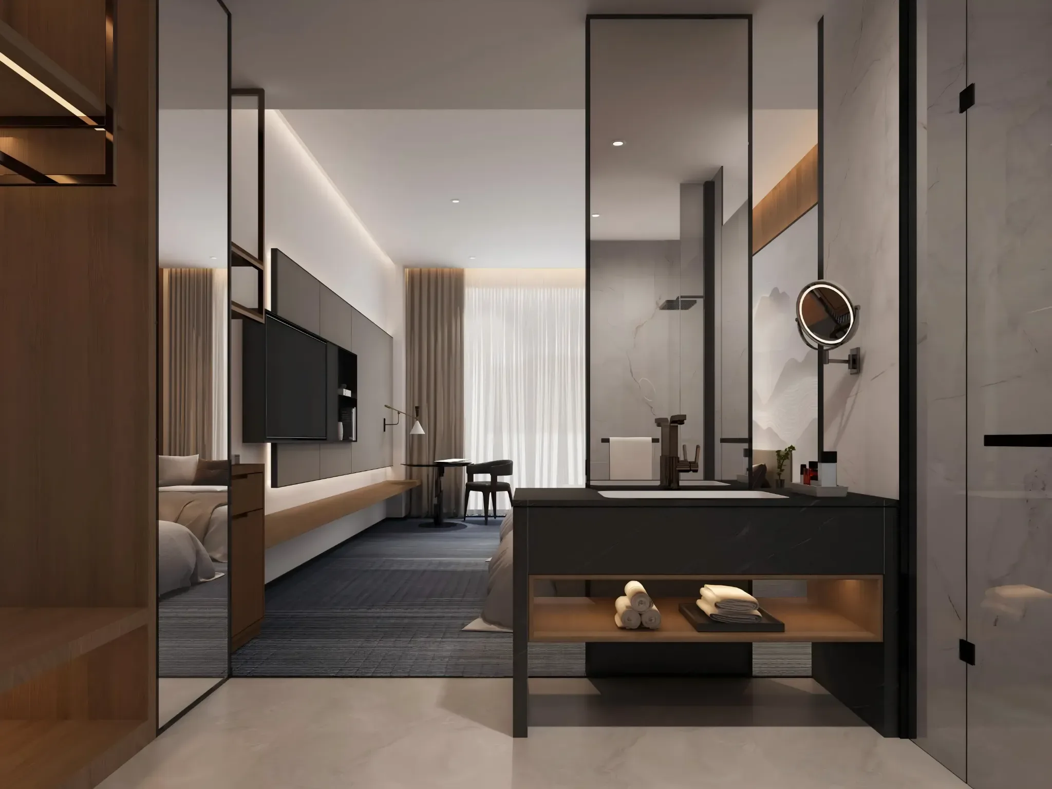 Complete hotel suite furniture scene manufactured in China