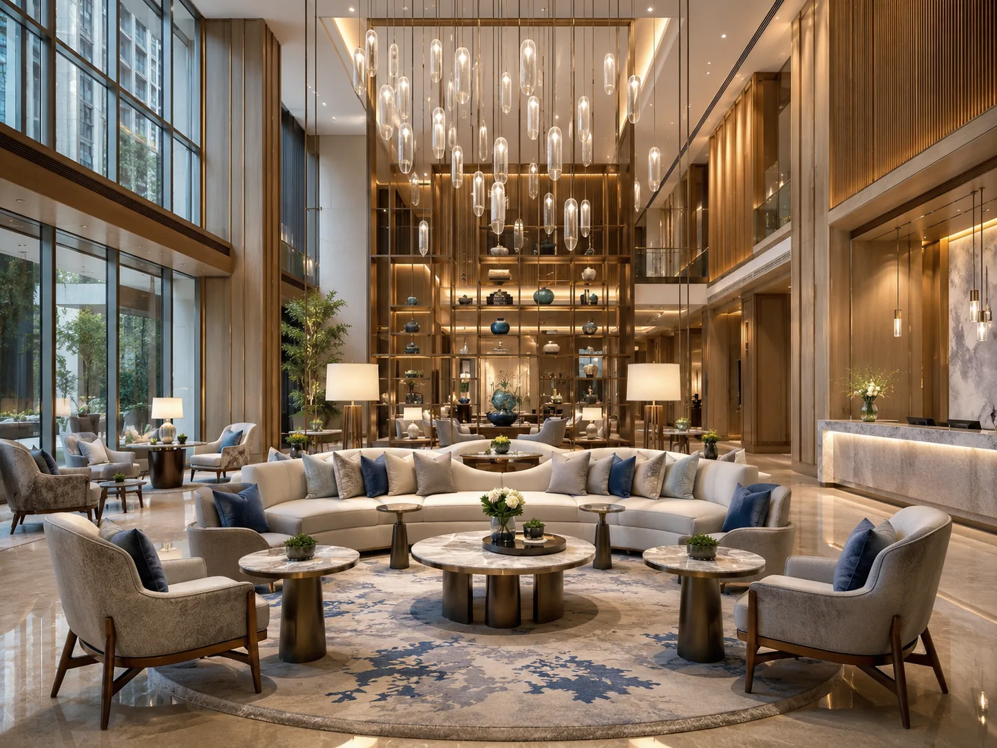 Hotel Lobby Fixed Furniture