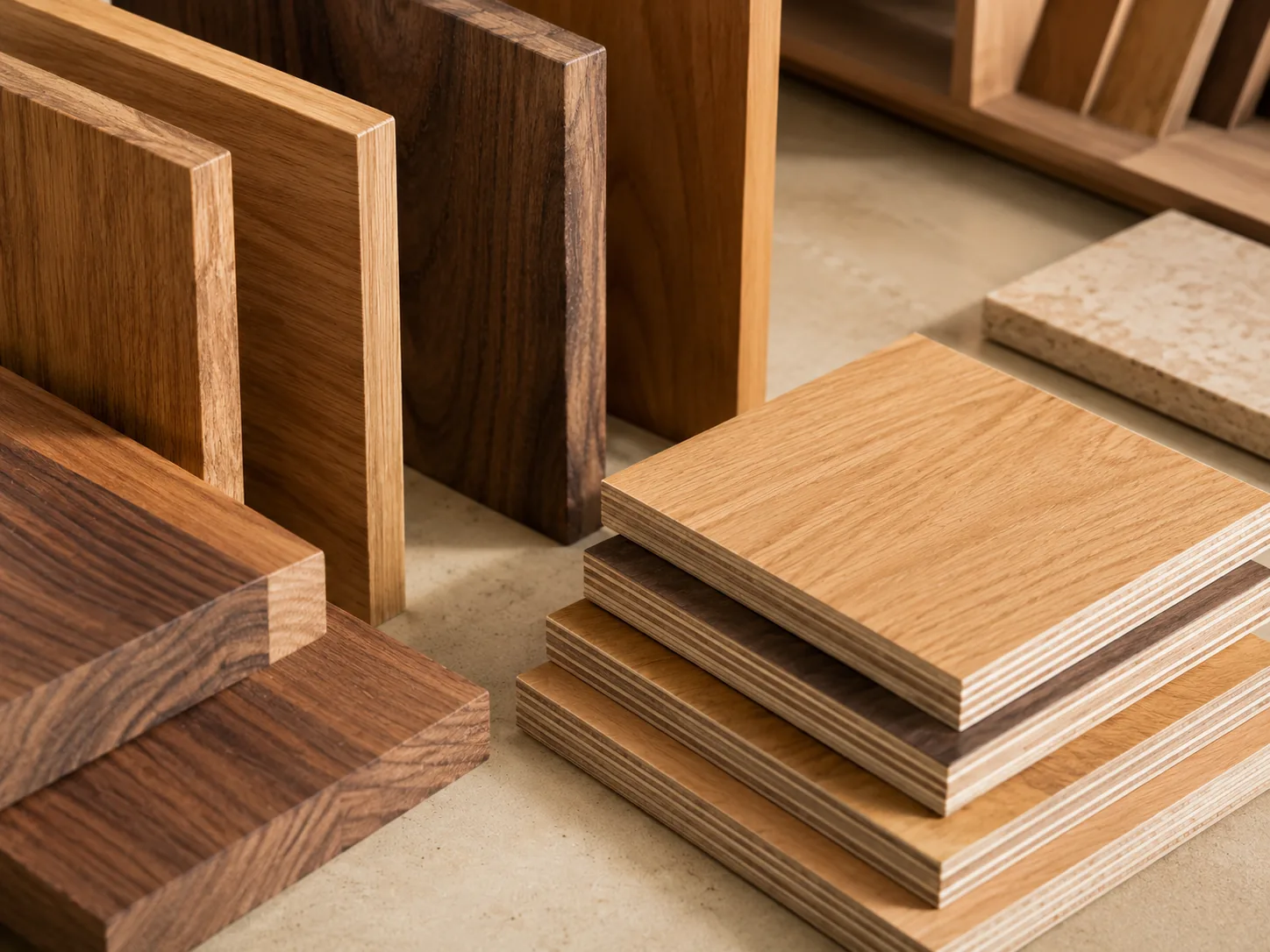 Solid wood edge detail on custom hotel furniture