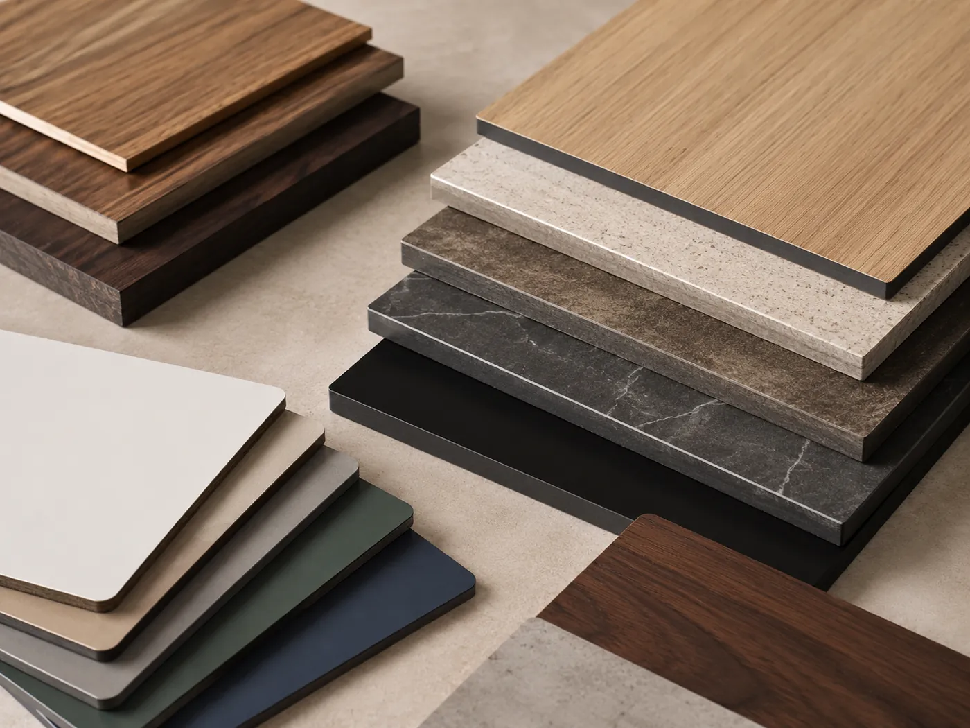 Wood veneer and laminate samples