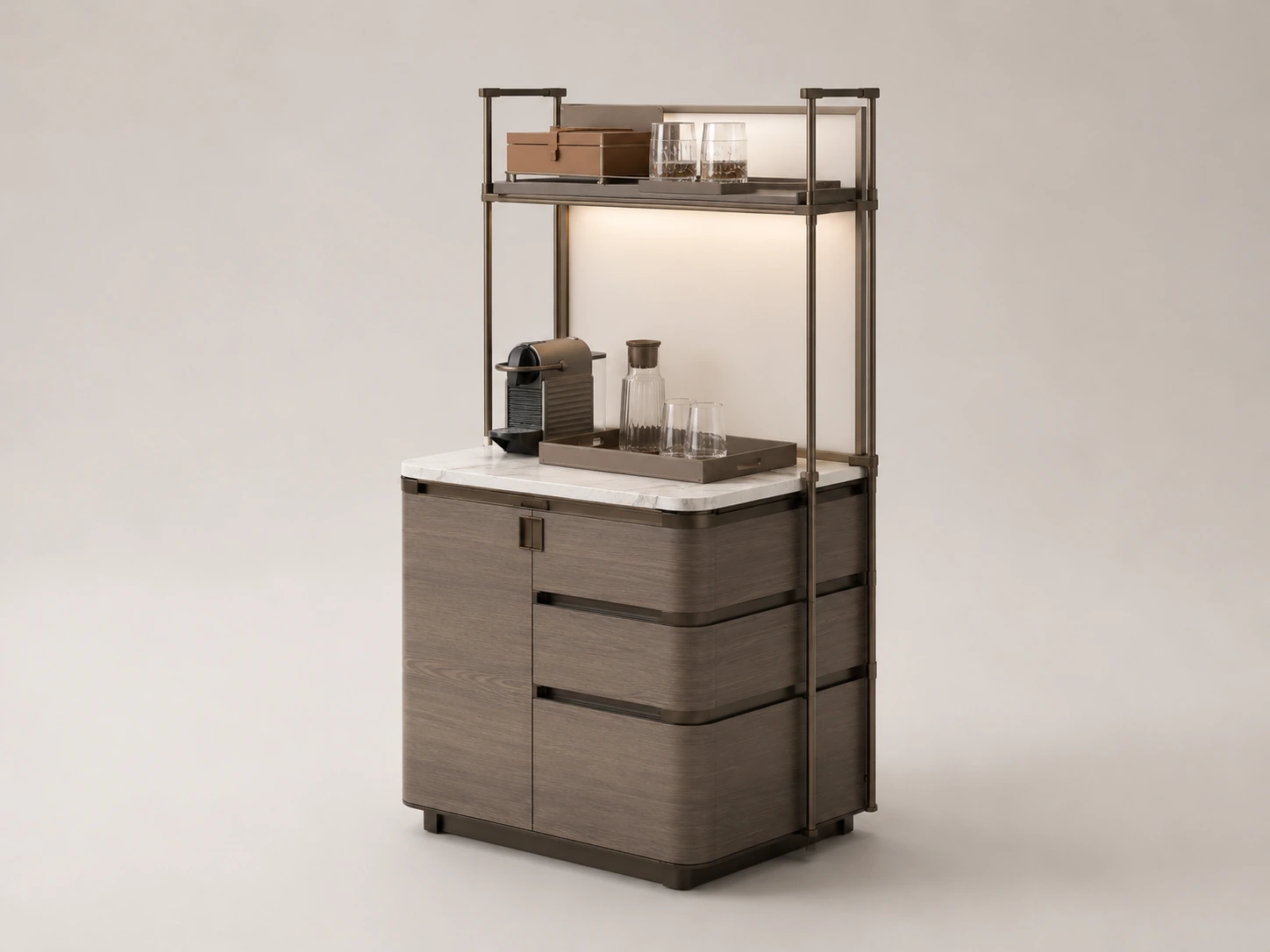 Hotel minibar and hospitality centers