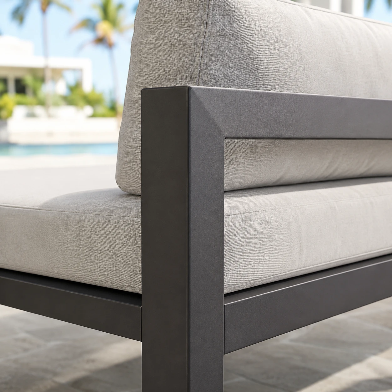 Powder-coated metal frame