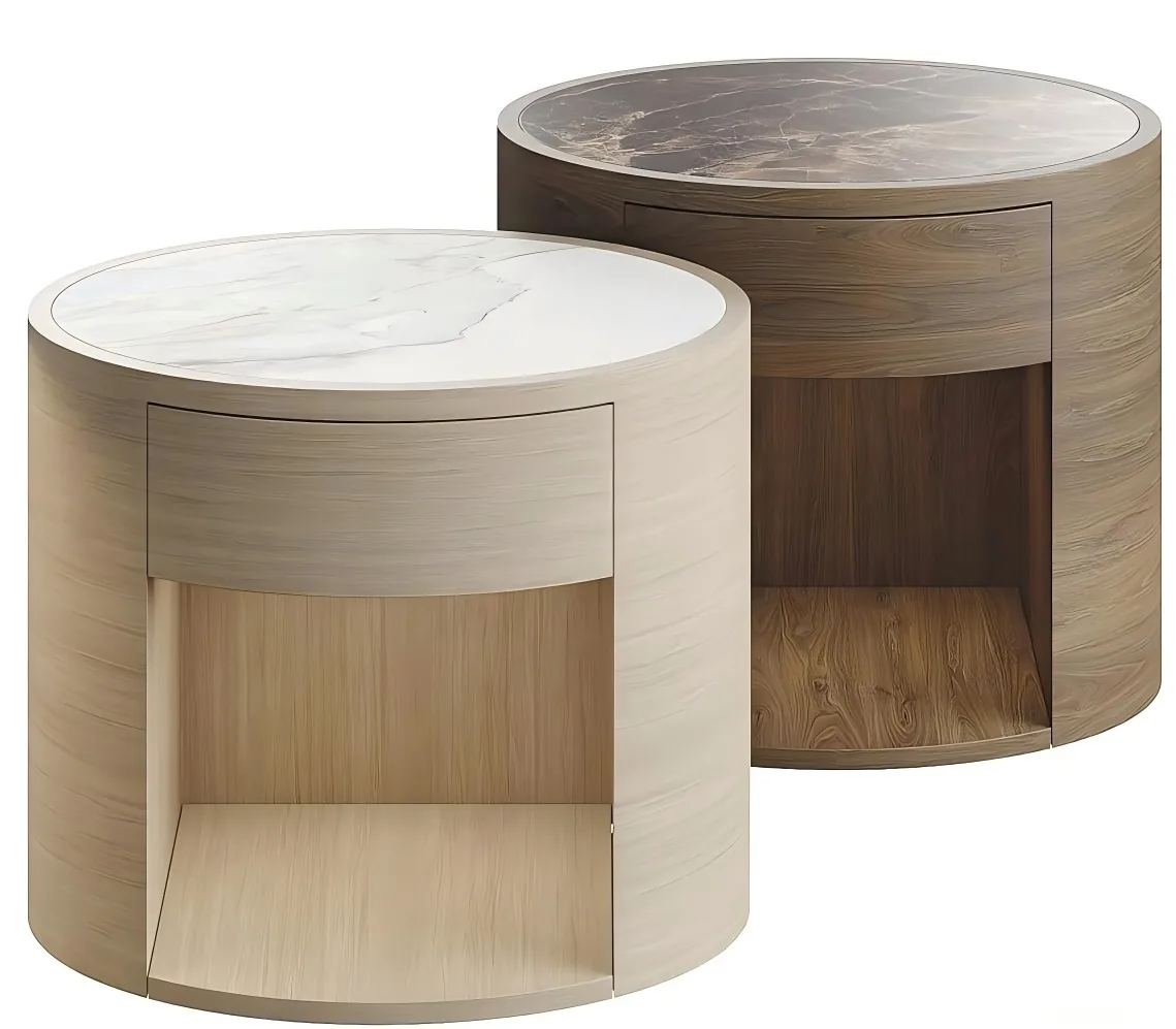 Definition of a hotel bedside table in a hospitality environment